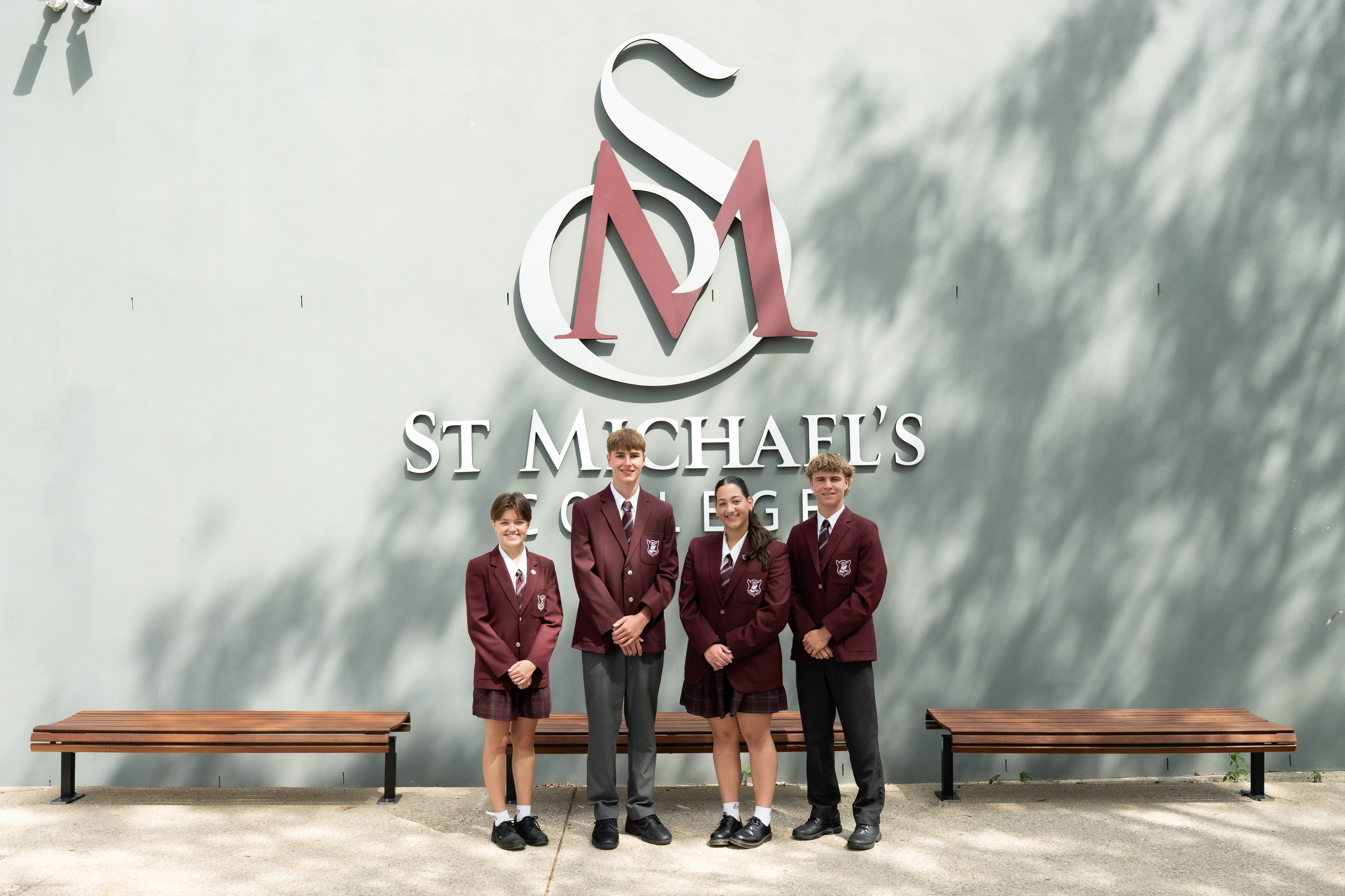 2026 College Captains Infront of SMC Sign