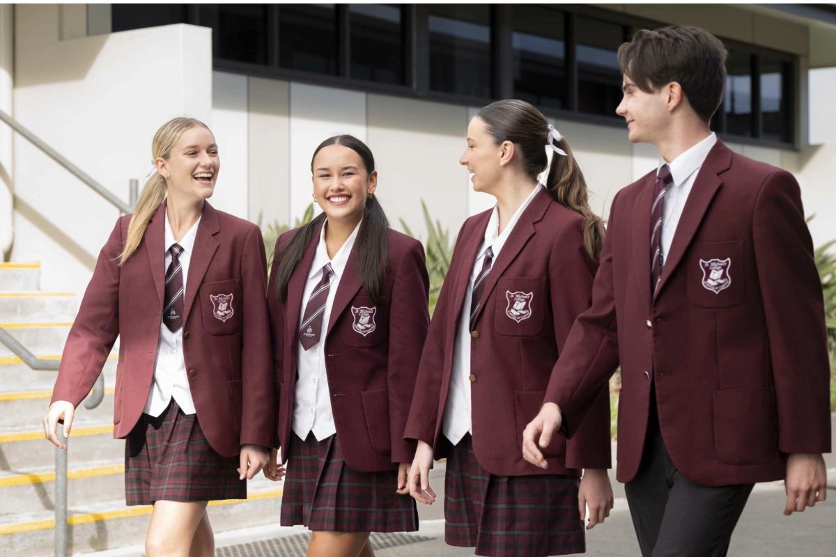 Students walking outside the school premises