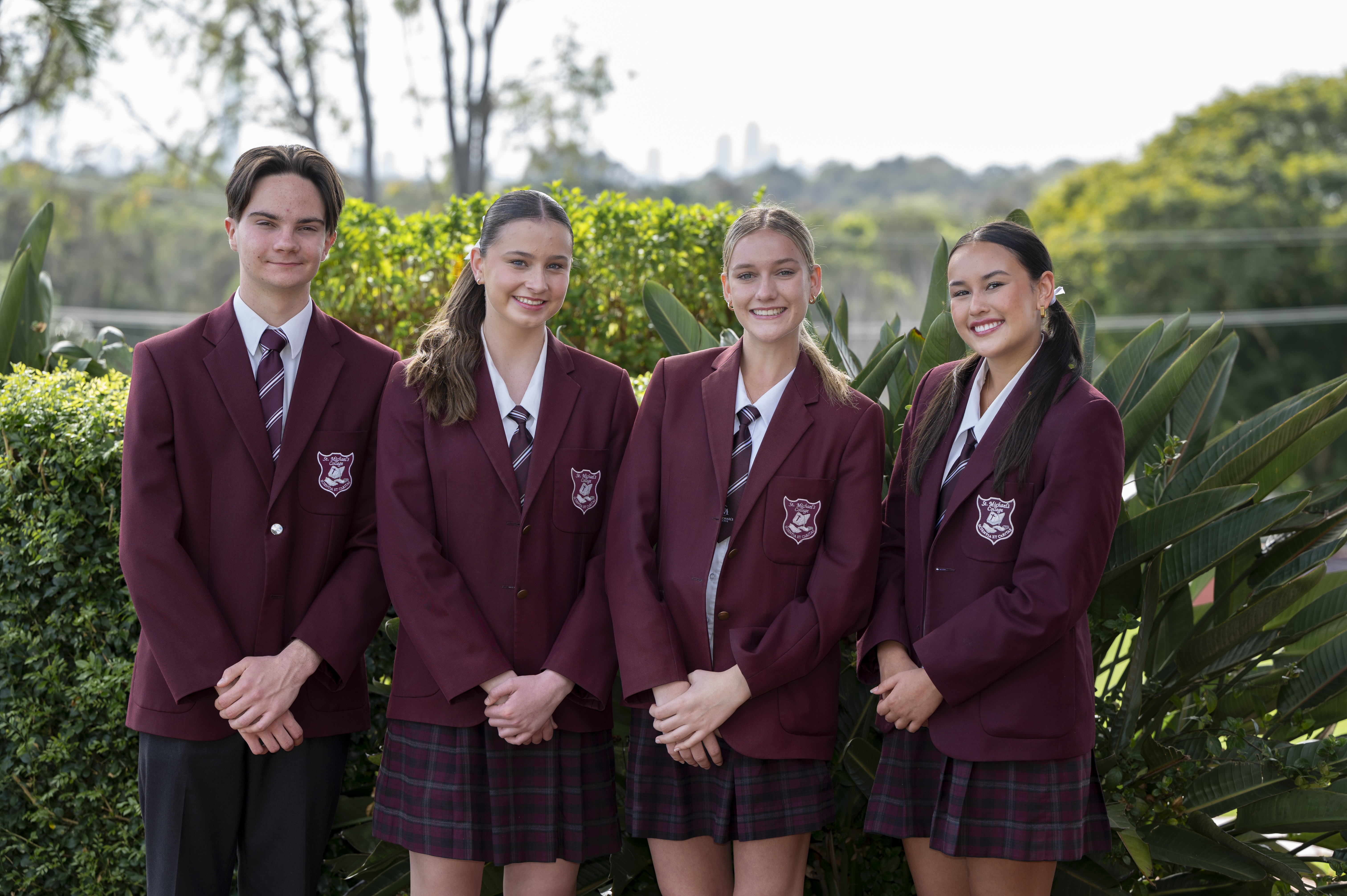 College Captains for 2025 - Monnie Johnson, Jade Engels, Thomas Pentland and Sienna Newton