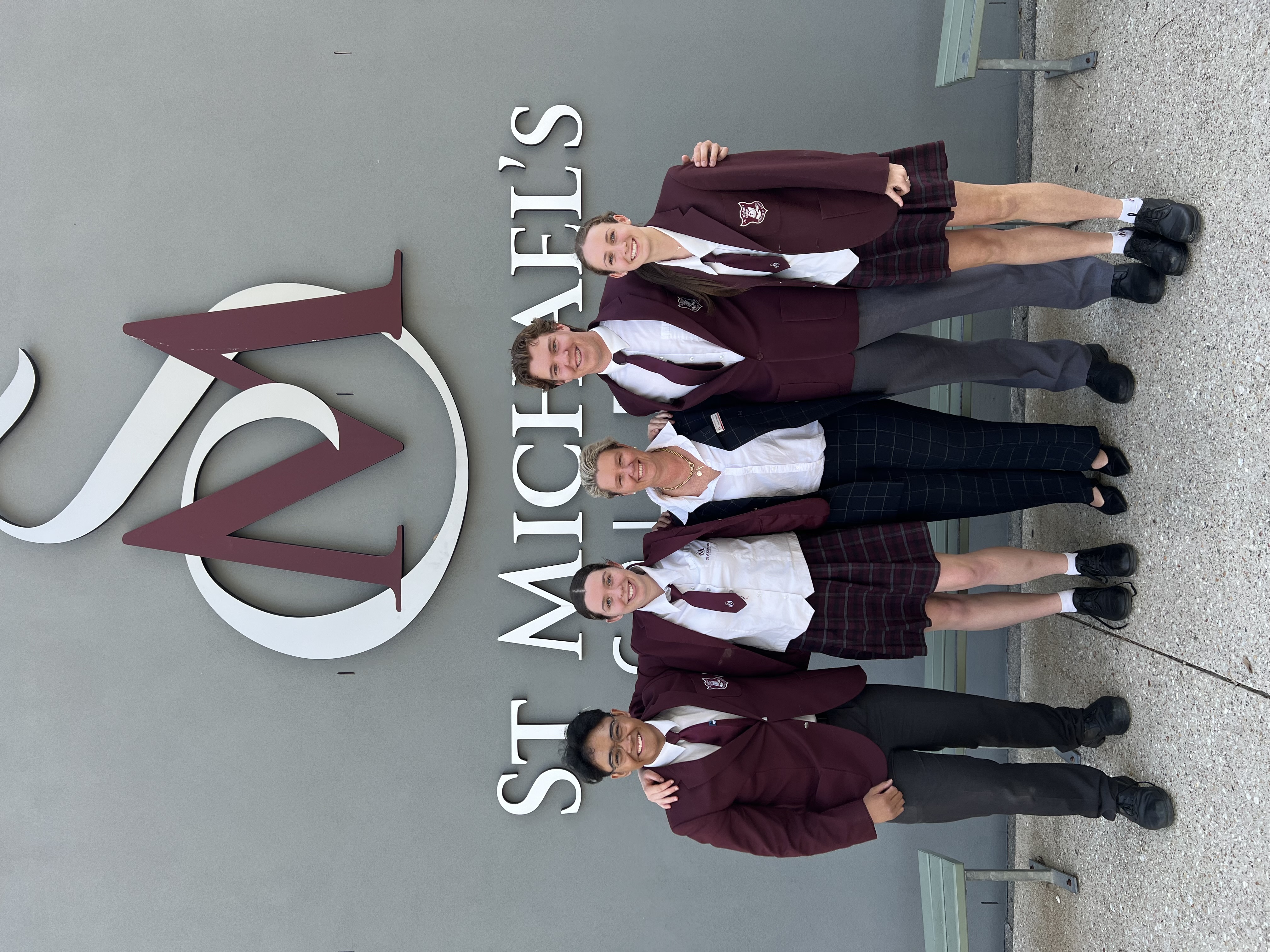 Students representing 2024 college captains at St Michael’s College
